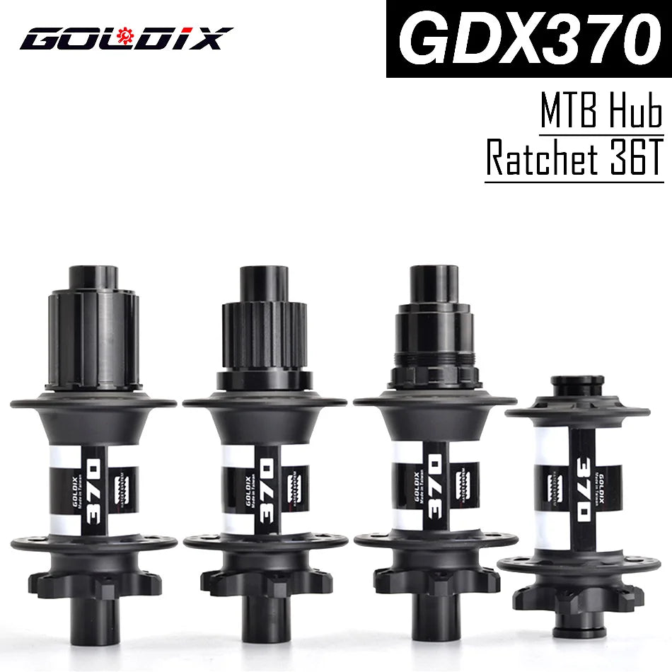 GOLDIX GDX370 Bicycle Hub Sealed Bearing 6-bolt Disc Brake Straight Pull 32 Holes Ratchet 36T BOOST MTB Hub for Shimano