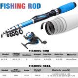 Fishing Rod Full Kits 1.2M Telescopic Sea Spinning Reel Baits Lure Set Travel Fishing Gear Accessories Bag Beginner 6 Options