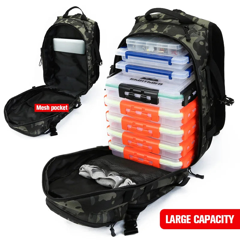 Fishing Lure Bag Camping Backpack Men Sports Tactical Shoulder Bait Box Pack Outdoor Handbags Hiking Molle Sports Military Bags