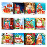 20/16/12/8pcs Christmas Cards Diamond Painting Greeting Cards 5D Diamond Embroidery Diamond Mosaic Set New Year Christmas Gift