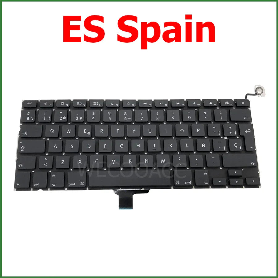 New Replacement Keyboard For Macbook Pro 13" A1278 Keyboard UK US RU DE PT CH SE HU NO DK KR Layout 2009 2010 2011 2012 Year