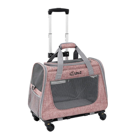 Breathable Portable Outing Puppy Carrier Pull Rod Box Pet Trolley Case Cat Travel Transport Bag Cat Cage Handbag Dog Backpack