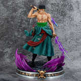 One Piece Figure 21cm Roronoa Zoro Double Headed Three-Knife Fighting Skill Anime Action Model Decorations PVC Toy Birthday Gift