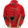 3D Printing Men's Albanian Flag Hoodie Long Sleeve Casual Zipper Jacket Sweatshirt Sportswear For Men Women Pullovers Hoodies