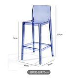 Nordic Acrylic Transparent Bar Chairs Modern Backrest Household Design Bar Chairs High Stools Muebles Household Items WZ50BC