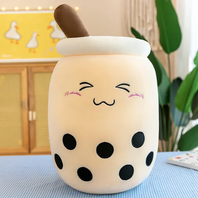 22-70cm Giant Size Bubble Tea Plushies Squishy Milk Tea Boba Pillow Peluche Ice Cream Fruits Juice Drink Bottle Prop Decor Gift