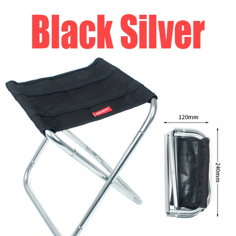 Light Portable High Durable Outdoor Folding chair With Bag Outdoor Folding Fold Aluminum Chair Stool Seat Fishing Camping