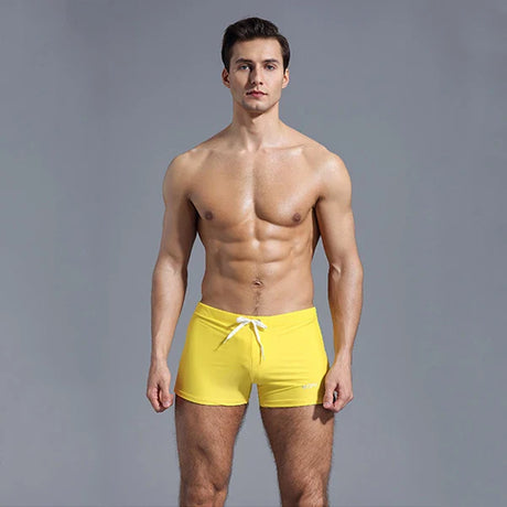 WY22 sexy soild color board tight men swimwear summer swimming beach shorts surf bikinis boxer swim briefs shorts bathing suits