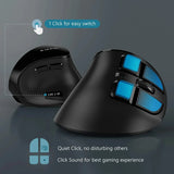 Seenda Vertical Wireless Mouse Bluetooth 5.0 3.0 Mouse for Tablet Laptop PC Mac iPad Rechargeable 2.4G USB Ergonomic gaming Mice