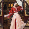 Modern Chinese Style Hanfu Ming Dynasty Improvement Traditional Dress Red Costume Woman Girl Gules Coat Skirt Set Dance Wear