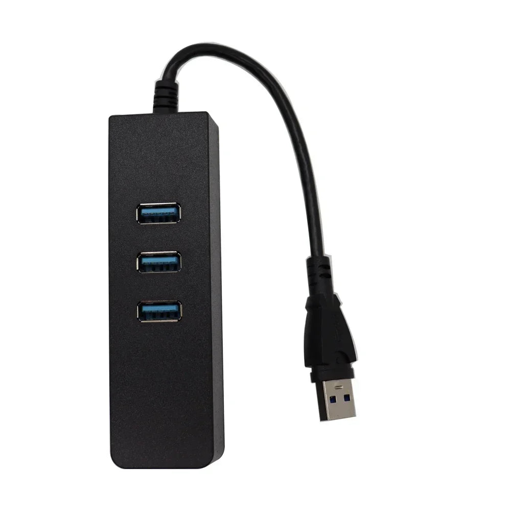 USB HUB 100Mbps 3 Ports USB 3.0 to RJ45 Lan Ethernet Adapter Wired Network Card for MacBook Laptop Computer