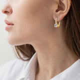 Trendy 14K Gold Plated Earrings 2023 Silver Hoops 925 Dangle Earrings for Women Lever Back Moissanite Earring Drop Girls Jewelry