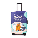 Luggage Protective Cover  Bear Pattern Suitcase Dustproof Cover Trolley Stretch Fabric Case Elastic Travel Accessories