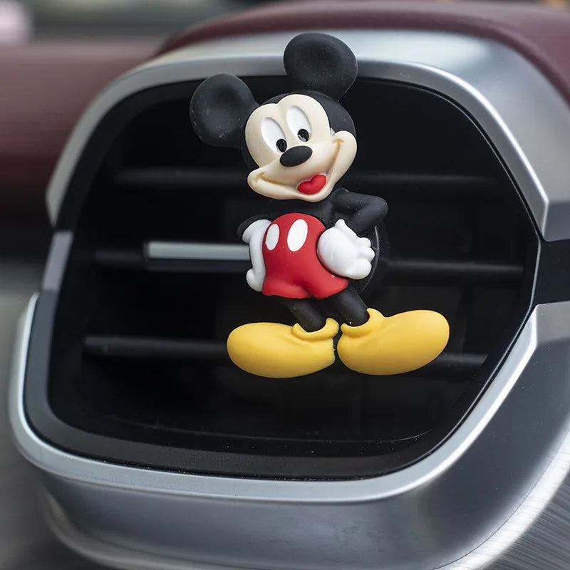 Disney Anime Figure Mickey Minnie Mouse Cartoon Donald Ornament Bear Car Air Outlet Vent Perfume Air Freshener Decor Accessories