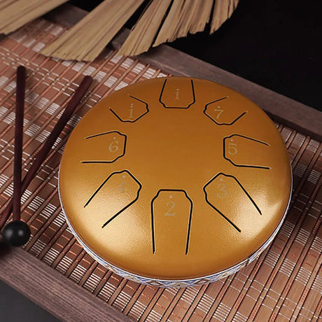 Tongue Drum 6 Inch 8 Tone Mini Ethereal Drums Children Steel Hand Drums Yoga Meditation Professional Percussion Instruments Gift