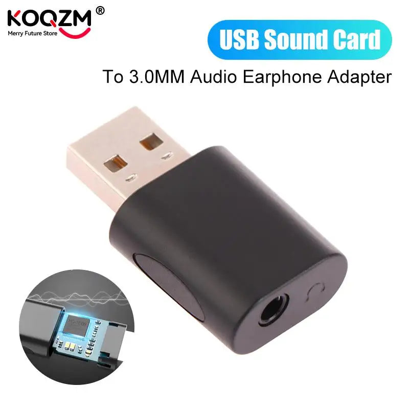 USB Sound Card USB To 3.0mm 3.5mm Audio Earphone Adapter External Sound Card 7.1 Audio Card For Mic Headphone Computer PC Laptop