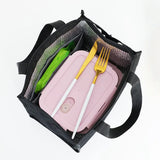 New Insulated Lunch Bag Durable Carry Pouch High Capacity Thermal Insulated Lunch Box Zipper Tote Cooler Box Work Lunch Pouch