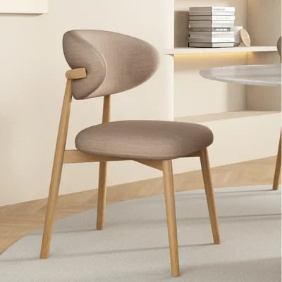 Nordic Dining Chairs  Fashionable  Simple   Cloth  Art Dining Bench Hotel  Light Luxury Home Kitchen with Backrest Soft Stool