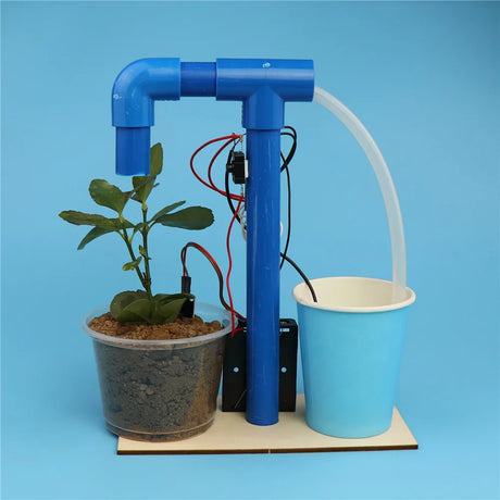 Physics STEM Technology Gadget Kids Science Toys Automatic Watering Flowers Machine Educational Toys for Children DIY Craft