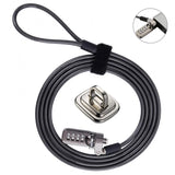 6 Foot Universal Computer Locking Cable Combination Laptop Lock Security Cable for Notebook Projector with Anchor Base Plate