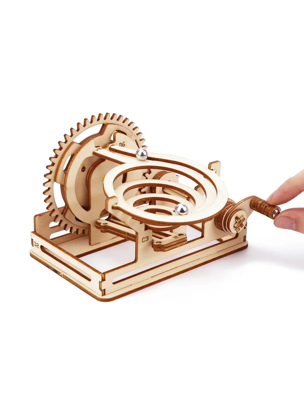 Spiral Marble Run 3D Wooden Puzzles for Adults and Teens DIY Model Building Kits with Mechanical Puzzles 