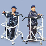 Elderly Trolley Walker with 4 Wheels Mobility Aids Disabled Stroke Hemiplegia Lower Limbs Rehabilitation Training Walking Stand