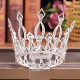 Crystal Rhinestone Round Crown Tiara Hair Jewelry Wedding Hair Accessories Bridal Hair Jewelry Queen Party Crown And Tiaras Gift