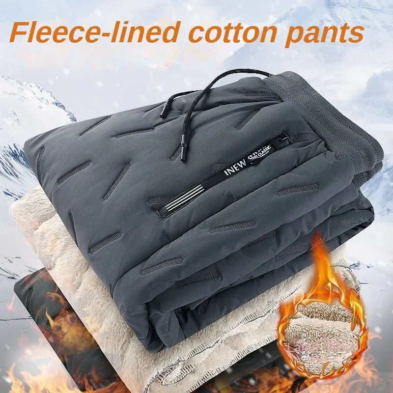 Fleece Cotton Plush Pants Men's Joggers Casual Winter Lambswool Warm Thicked Sweatpants Male Oversized Plus Size Trousers L-5XL