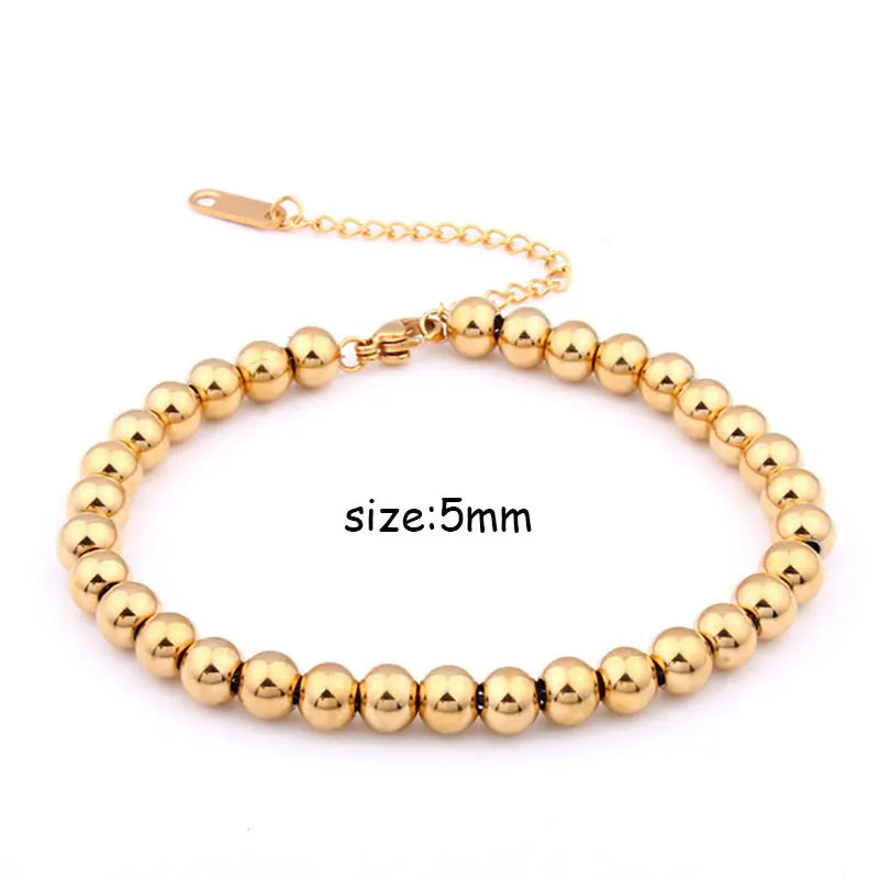 Heart Pendant Stainless Steel Bracelet Women Fashion 316L Bracelets With Beads Exquisite Natural Stone Chain Bracelets For Women