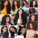 12A Kinky Curly Human Hair Bundles With Frontal HD Transparent 13x4 Brazilian Jerry Curl Weave Deep Wave Bundles And Closure