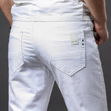 Spring and Summer White Soft Stretch Denim Men Jeans Fashion Casual Classic Style Slim Trousers Male Brand Advanced Pants