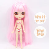 ICY DBS Blyth Doll Joint Body 30CM BJD Toy White Shiny Face and frosted Face with Extra Hands AB and Panel 1/6 DIY Fashion Doll