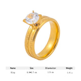 Charm Couple Ring Men Woman New in Stainless Steel Ring Zircon Women Wedding Rings Set Valentine's Day Jewelry for Lover Gifts