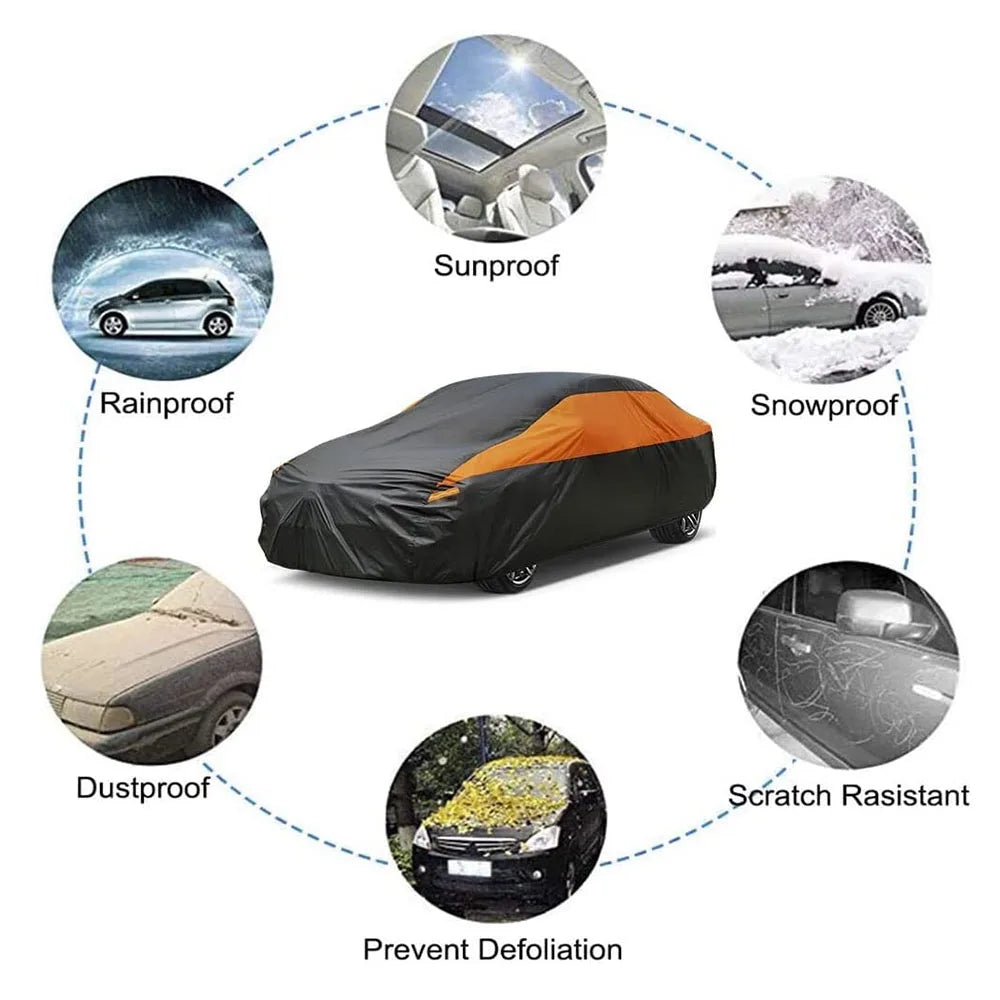 NEW Kayme Waterproof Car Covers for All Weather Outdoor Sun UV Rain Dust Snow Protection Fit Sedan SUV Hatchback MPV Wagon