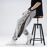 2024 New Breasted Sweatpants Men's Full Open Button-Down Loose Spring Autumn Sweatpants Side Open Training Basketball Long Pants