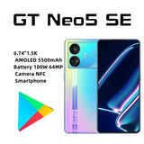 realme GT Neo 5 SE 5G Mobile Phone Snapdragon 7 Gen2 Plus 6.74'' 1.5K AMOLED 5500mAh Battery 100W 64MP Camera NFC Smartphone