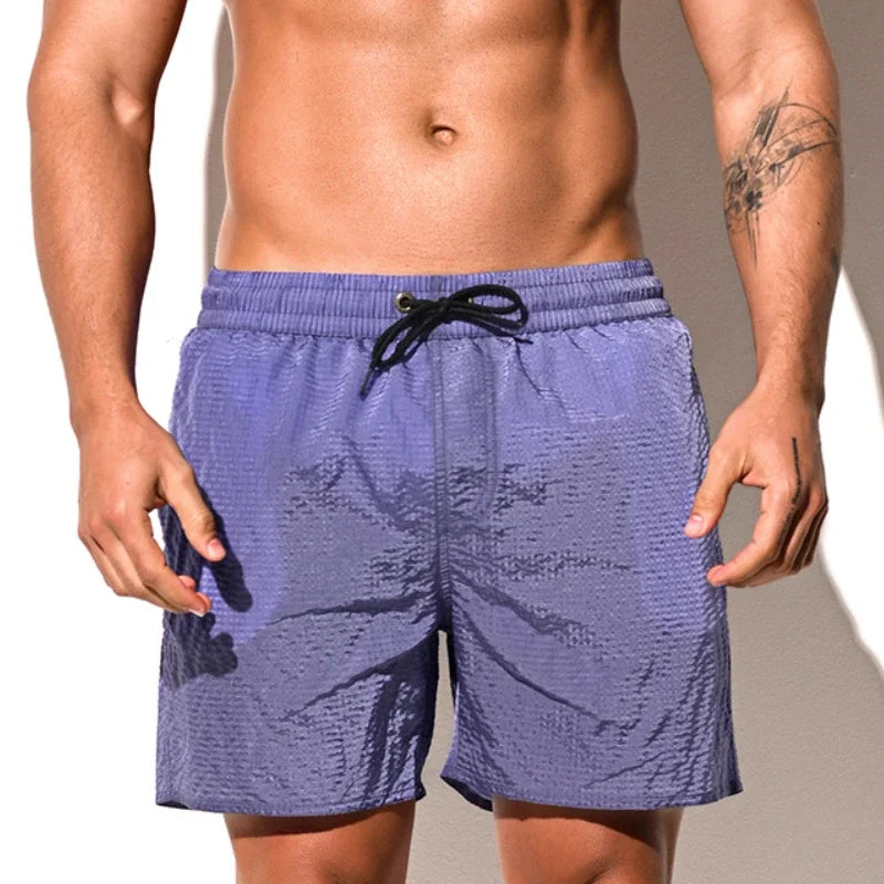 Desmiit Boardshorts Quick Dry Swimwear Men Swim Shorts Mens Beach Surfing Board Sport Shorts Man Swimming Trunks Mesh Lined