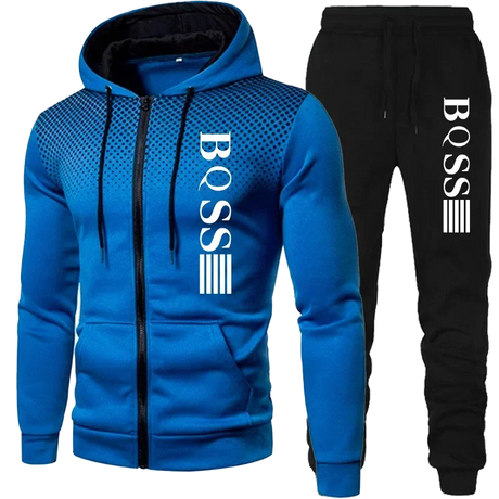 Costem for Men Clothing Spotted Sweatshirt Suit Hoodie and Pants Suit Mens Fashion Suits Men's Winter Clothes New Two Piece Set