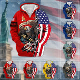 New 3D US ARMY Printed Zip Up Hoodies For Men US VETERAN Military Graphic Zip Up Hoodie Kid Fashion Cool Sweatshirts Vintage Top