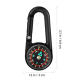 Portable Self Locking Clip-on Camping Compass Carabiners Compass Keychains Hiking Compass Carabiners