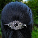 Witch Bat Hairstick Black Gothic Barrette Pagan Vampire Bat Animal Hairclip for women wicca gift