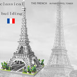 Paris Tower Street View Building Block Mini Diamond Small Particle Assembly Building Block Decoration Toy