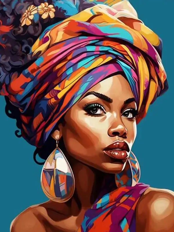 FULLCANG Diy 5D Diamond Painting New Collection African Woman Full Rhinestone Drill Mosaic Embroidery Poker Girl Picture FG2166
