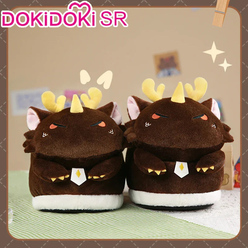 Zhongli/Hutao/Xiao/Scaramouche/Neuvillette Cosplay Shoes Game Genshin Impact DokiDoki-SR Fluffy Plush Slippers