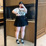 Fashion Pleated Plus Size Sexy Short Mini Skirts Loose Trendy Half-body Skirt 2024 Summer New Large Size Clothing