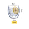 Transparent Glass Cup Milk Whiskey Tea Beer Double Creative Heat Resistant Espresso Coffee Cup Cocktail Vodka Wine Mug Drinkware