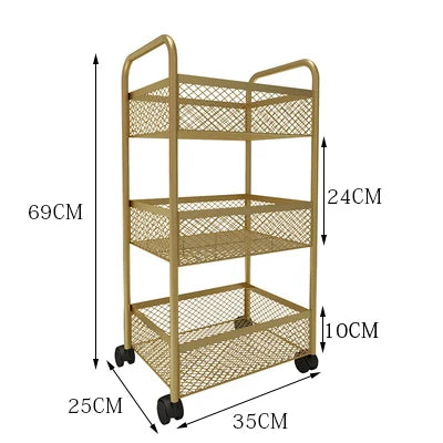 Food Trailer Trolley Rolling Cart Organizer Metal Vegetable Utility Trolley Wine Garden Grocery Archivadores Restaurant Furiture