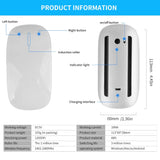 Bluetooth Wireless Mouse Arc Touch Magic Mice Ergonomic Ultra Thin Rechargeable Mouse Optical 1600 DPI Mause For Apple Macbook