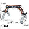 City Trains Parts Bridge Tunnel Model straight curved Rail Bricks soft Flexible Cross Tracks Railway  DIY Building Blocks