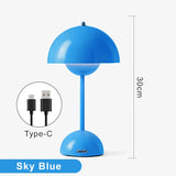 Mushroom Flower Bud Rechargeable LED Table Lamps Desk Night For Bedroom Dining Touch Night Light Simple Modern Decoration